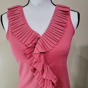 Talbots Ruffled Sleeveless Top